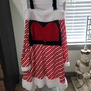 CandyCane Sweetheart Holiday Dress (Women XL)